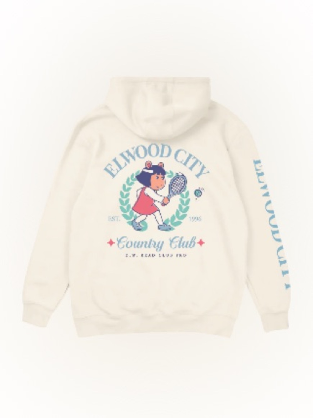 Arthur DW Elwood City Country Club Graphic Hoodie - Cream